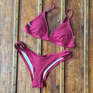 Rhythm Maroon Bikini Set
